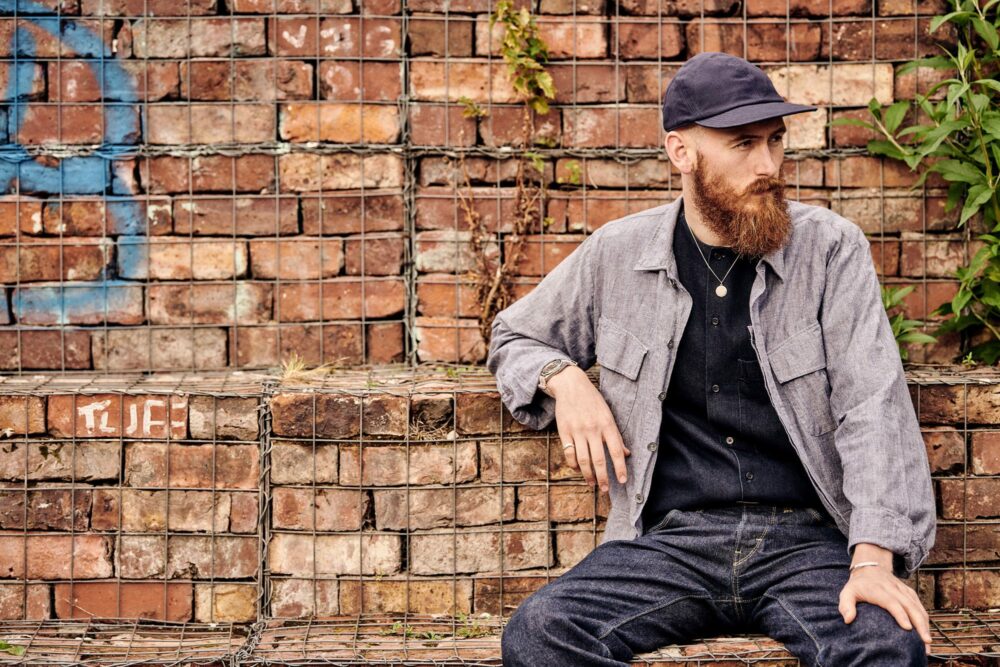 Chris wearing a USN Deck Cap influenced model