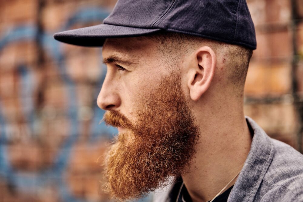 Chris wearing a USN Deck Cap influenced model