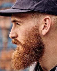 Chris wearing a USN Deck Cap influenced model