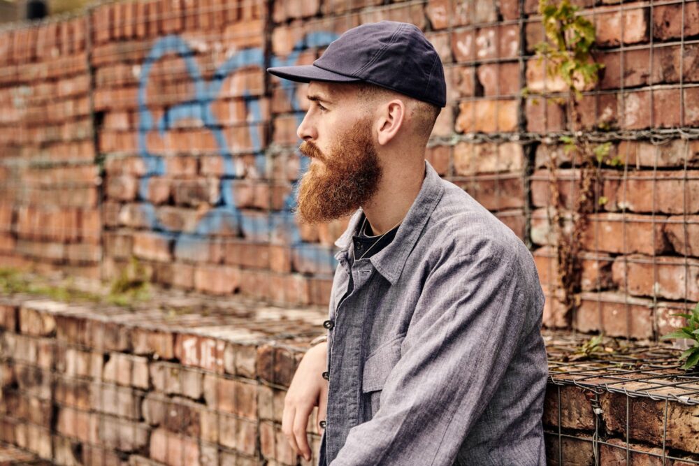 Chris wearing a USN Deck Cap influenced model
