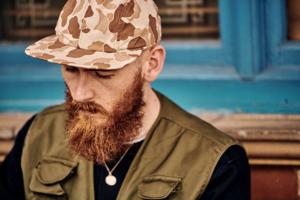 Frogskin Camo cap worn by Chris