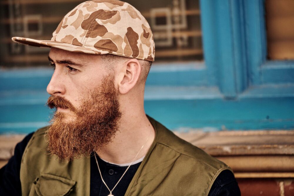 Frogskin Camo cap worn by Chris