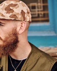 Frogskin Camo cap worn by Chris