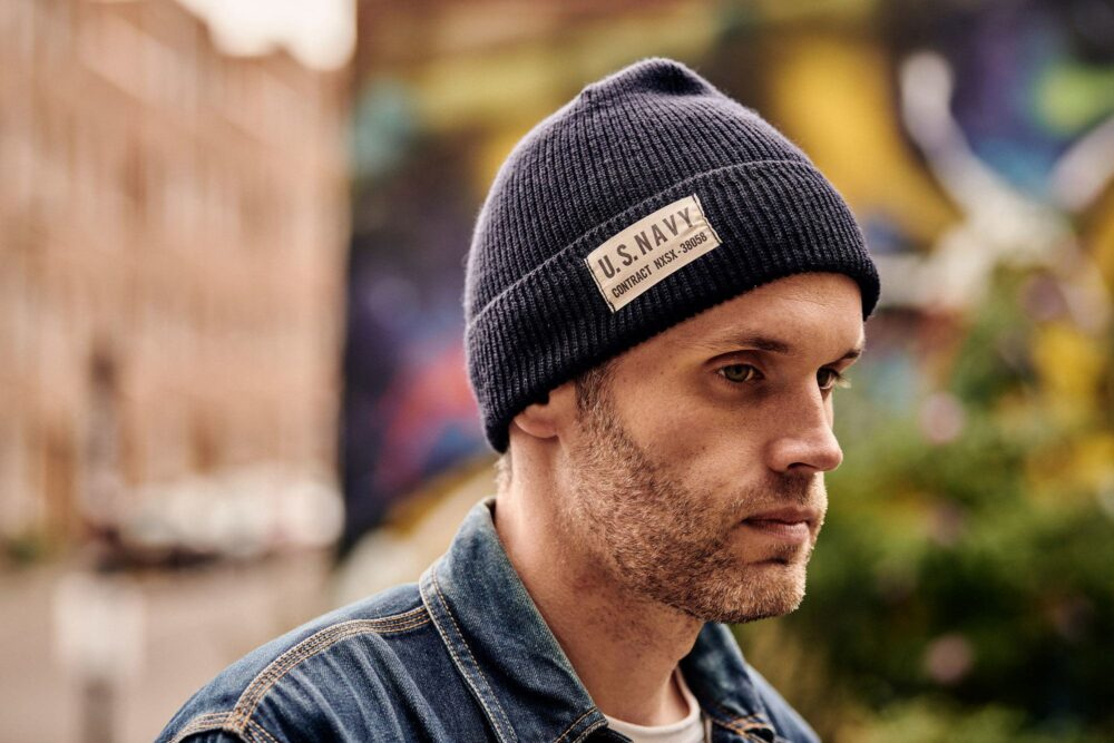 100% wool cap from Papa Nui worn with a Lee denim jacket