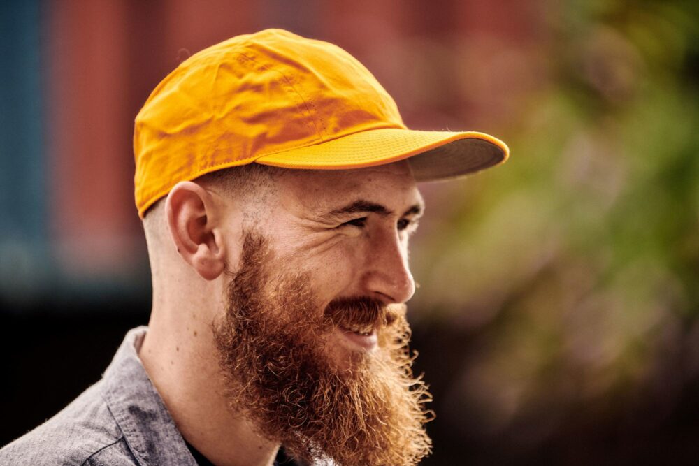 Chris wearing the Papa Nui Yeager Cap
