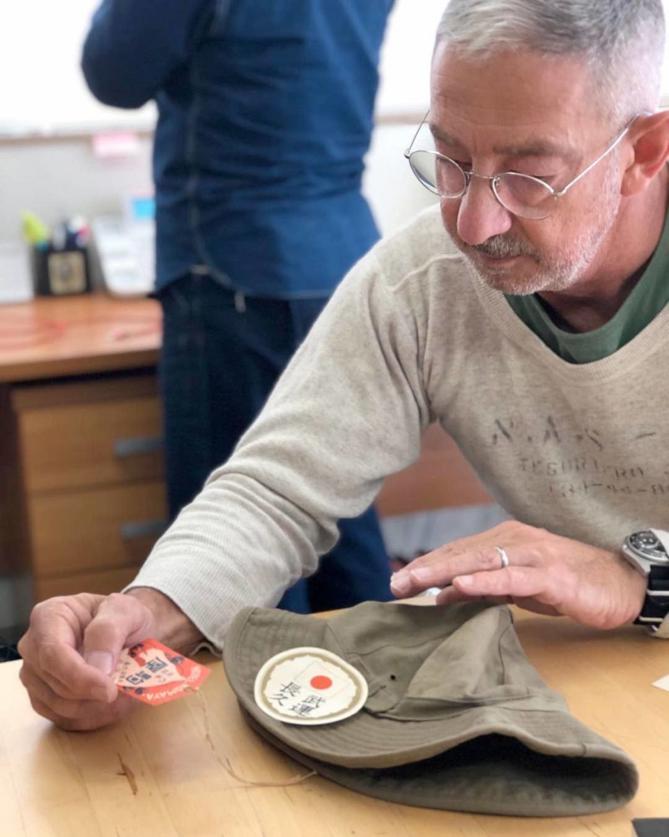 The Papa working on a piece from the upcoming Winter 2019/20 collection.