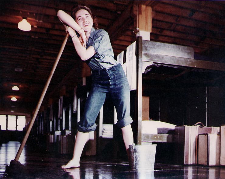 WAVES trainee wearing a chambray work shirt