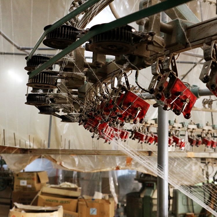 Loop & Weft use vintage knitting machines imported from America to make their products.