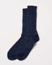 RoToTo Denim Tone Crew Socks - Dark Denim