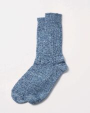 RoToTo Denim Tone Crew Socks - Ice Denim