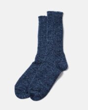 RoToTo Denim Tone Crew Socks - Blue Denim