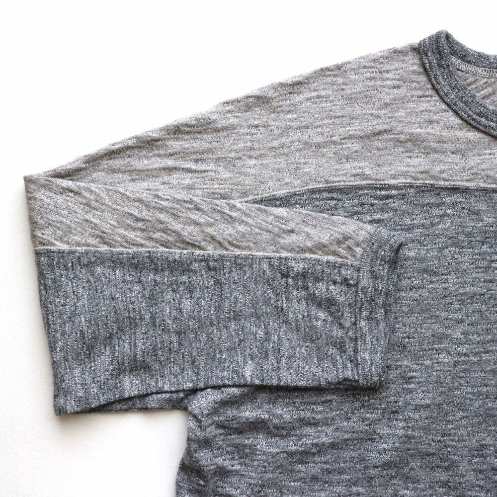 Loop & Weft Contrast Yoke Quarter Sleeve Crewneck