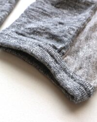 Loop & Weft Contrast Yoke Quarter Sleeve Crewneck - Dark Grey Two Tone