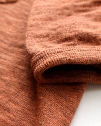 Loop & Weft Seam Ribbed Taping S/S Crewneck - Orange Brown
