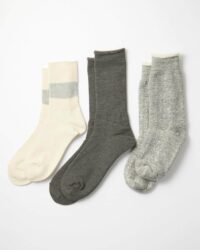 RoToTo Organic Cotton Special Trio Socks - Mix Grey
