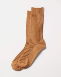 RoToTo Organic Daily 3 Pack Socks - Ecru/Brown