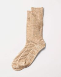 RoToTo Organic Daily 3 Pack Socks - Ecru/Brown