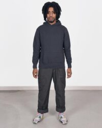 Loop & Weft Tompkins Knit 50s Hooded Sweatshirt - Antique Black