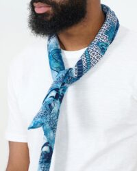 One Ear Brand Eejyanaiki Bandanna - Kanaikougei Natural Dye - Indigo