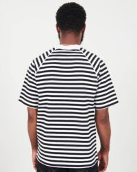 Jackman Dotsume Border Tee - Off White/Black