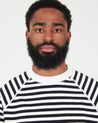 Jackman Dotsume Border Tee - Off White/Black