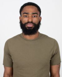 Loop & Weft Dual Layered Knit Raw Edge Crewneck - Army Olive