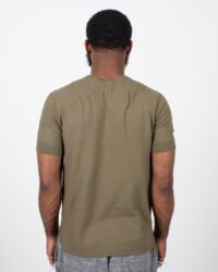 Loop & Weft Ribbed Military Crewneck - Army Olive
