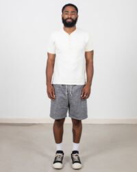 Loop & Weft Ribbed Military Henley - Vintage Ivory