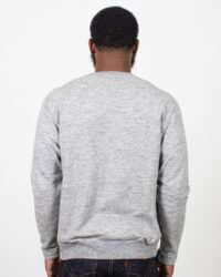 Loop & Weft Slub Pile Ribbed Cardigan - Heather Grey