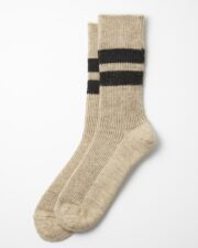 RoToTo Brushed Mohair Crew Socks - Raw Beige
