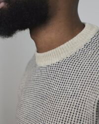 Loop & Weft Lambswool Birdseye Sweater - Navy