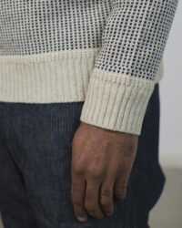 Loop & Weft Lambswool Birdseye Sweater - Navy