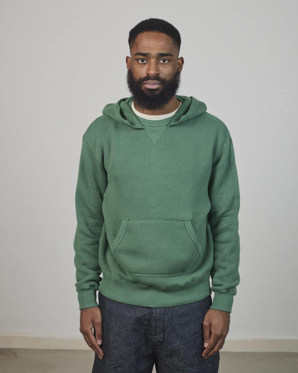 Loop & Weft Tompkins Knit Hoodie - Green