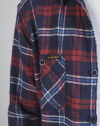 The Strike Gold SG2202 Brushed Check Work Shirt - Navy
