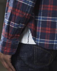 The Strike Gold SG2202 Brushed Check Work Shirt - Navy