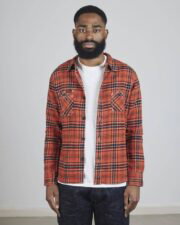 The Strike Gold SG2202 Brushed Check Work Shirt - Orange