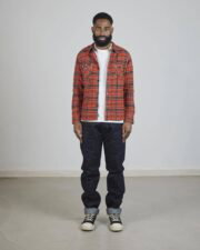 The Strike Gold SG2202 Brushed Check Work Shirt - Orange