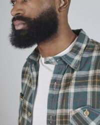 The Strike Gold SG2205 Brushed Check Work Shirt - Green
