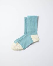 RoToTo Hybrid Crew Merino Socks - Light Blue/White