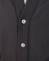 Loop & Weft Pile Shawl Collar Cardigan - Black
