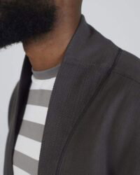 Loop & Weft Pile Shawl Collar Cardigan - Black