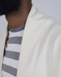 Loop & Weft Pile Shawl Collar Cardigan - Ivory