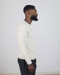Loop & Weft Recycled LS Crewneck - Ivory 2Tone