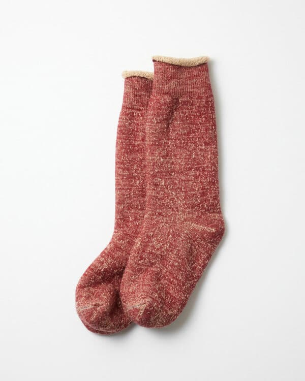 RoToTo Double Face Socks - Dark Red/Brown