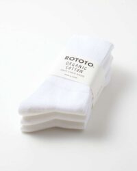 RoToTo Organic Daily 3 Pack Socks - White
