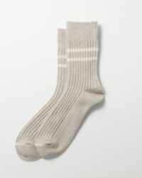 RoToTo Wool Daily 3 Pack Socks - Grey/Off White