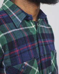 Seuvas Flannel Work Shirt - Navy