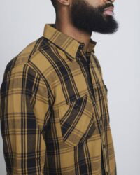 Seuvas Twill Check Work Shirt - Mustard
