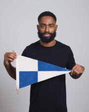 Slightly Choppy Navy Check Flag