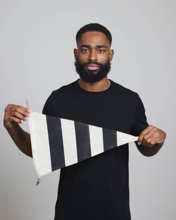 Slightly Choppy Stripe Flag - Black